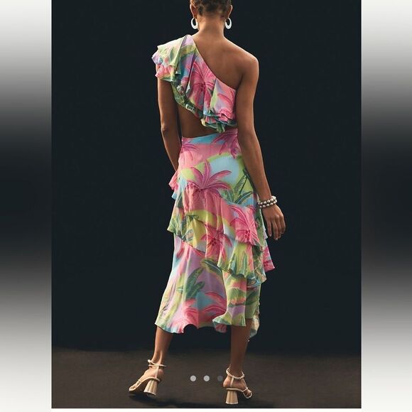 Farm Rio Tiered Asymmetrical Skirt - Picture 4 of 5